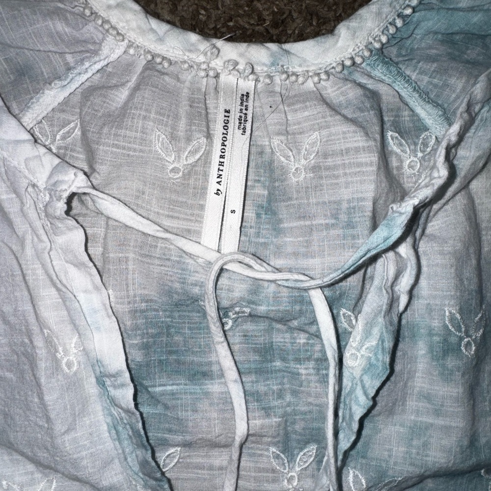 ANTHROPOLOGIE Olivia Embroidered Tie-Dye Blouse - Picture 4 of 9